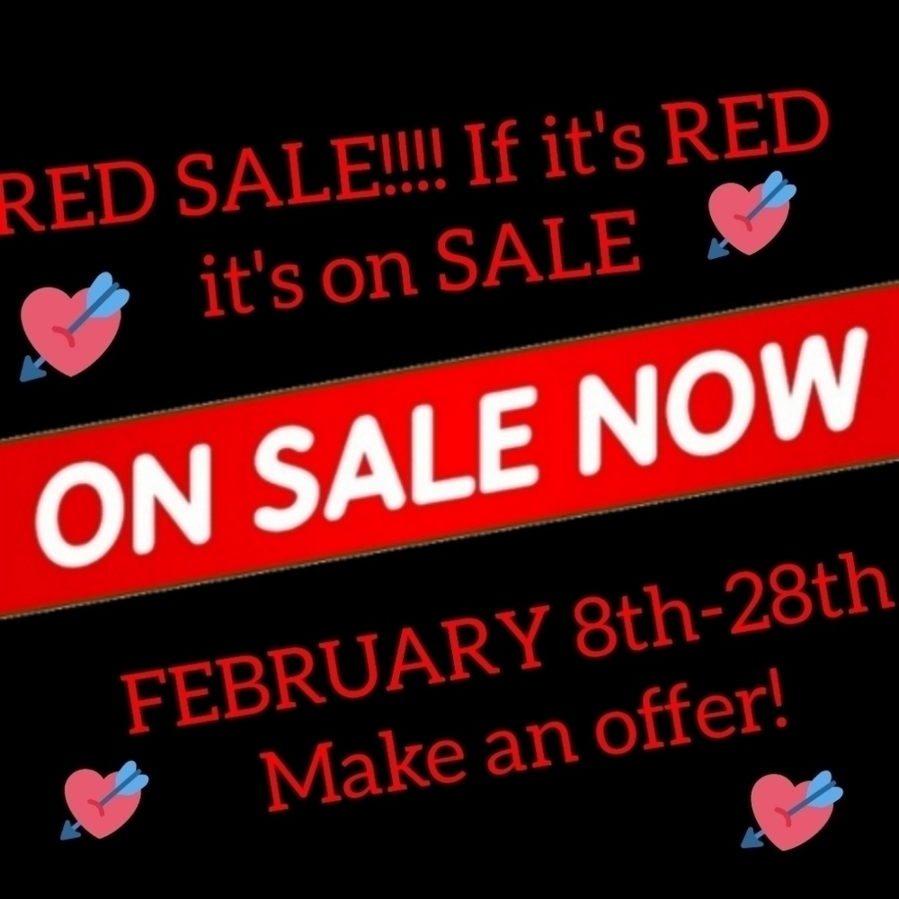 RED SALE! MENS! IF IT IS RED, IT IS ONSALE!!! FEBRUARY 8TH -28TH ! MAKE OFFER!